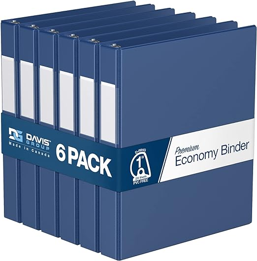 Premium Economy Binders - Angle D Ring (6-pack)